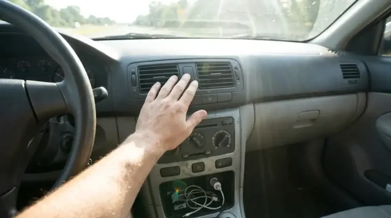 Checking why a car's A/C is blowing warm air in Columbia SC