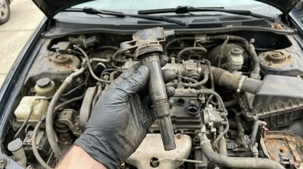 Ignition coil removed for testing